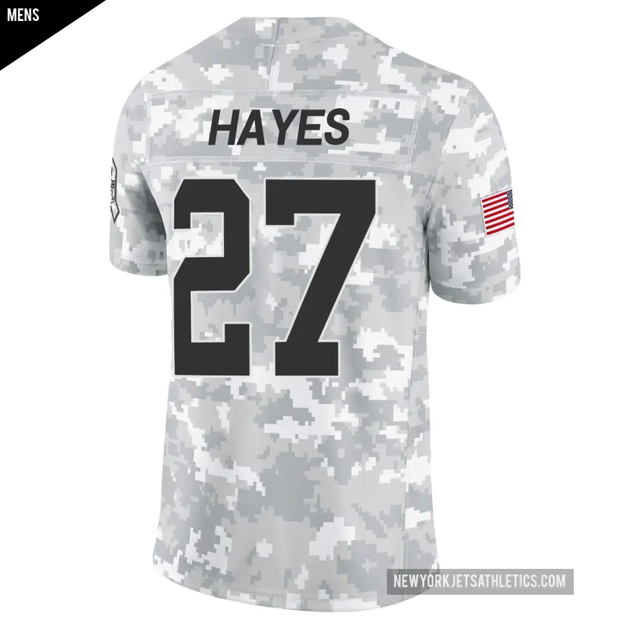 Men s New York Jets 27 Tae Hayes Arctic Camo Limited 2024 Salute to Service Jersey Jets Store